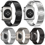 Confezione da 5 cinturini per orologio misti con fibbia a ombrello xDfind, fibbia milanese e fibbia a farfalla., For Apple Watch 42 / 44 / 45 / 46 / 49mm, For Apple Watch 38 / 40 / 41 / S11 42mm