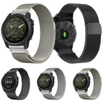 Cinturino per orologio Tactix Milanese magnetico in acciaio inossidabile, separato, For Garmin 26mm, For Garmin 22mm, For Garmin 20mm