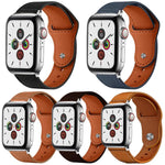 Confezione da 5 cinturini per orologio in vera pelle con fibbia a rivetto xDfind, For Apple Watch 42 / 44 / 45 / 46 / 49mm, For Apple Watch 38 / 40 / 41 / S11 42mm