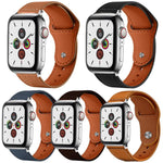 Confezione da 5 cinturini per orologio in vera pelle con fibbia a rivetto xDfind, For Apple Watch 42 / 44 / 45 / 46 / 49mm, For Apple Watch 38 / 40 / 41 / S11 42mm
