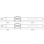 Confezione da 5 cinturini per orologio in vera pelle con fibbia a rivetto xDfind, For Apple Watch 42 / 44 / 45 / 46 / 49mm, For Apple Watch 38 / 40 / 41 / S11 42mm