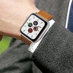 Confezione da 5 cinturini per orologio in vera pelle con fibbia a rivetto xDfind, For Apple Watch 42 / 44 / 45 / 46 / 49mm, For Apple Watch 38 / 40 / 41 / S11 42mm