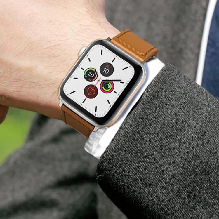 Confezione da 5 cinturini per orologio in vera pelle con fibbia a rivetto xDfind, For Apple Watch 42 / 44 / 45 / 46 / 49mm, For Apple Watch 38 / 40 / 41 / S11 42mm