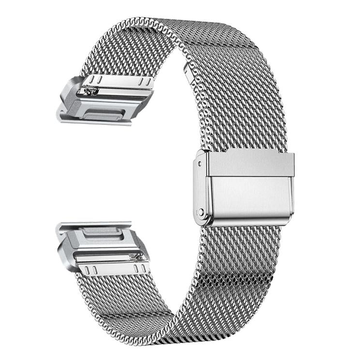 Cinturino per orologio Tactix in acciaio inossidabile con fibbia milanese separata, For Garmin 26mm, For Garmin 22mm, For Garmin 20mm