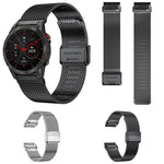 Cinturino per orologio Tactix in acciaio inossidabile con fibbia milanese separata, For Garmin 26mm, For Garmin 22mm, For Garmin 20mm