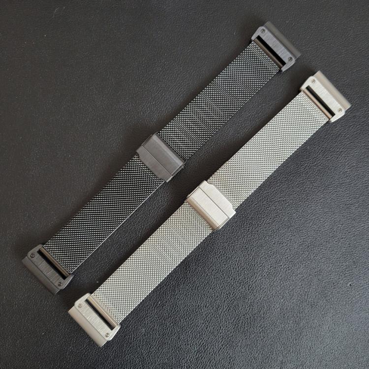 Cinturino per orologio Tactix in acciaio inossidabile con fibbia milanese separata, For Garmin 26mm, For Garmin 22mm, For Garmin 20mm