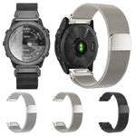 Cinturino per orologio integrato Tactix Milanese magnetico in acciaio inossidabile, For Garmin 26mm, For Garmin 22mm, For Garmin 20mm