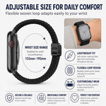 Confezione da 5 cinturini per orologio intrecciati con fibbia magnetica xDfind, For Apple Watch 42 / 44 / 45 / 46 / 49mm, For Apple Watch 38 / 40 / 41 / S11 42mm
