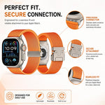 Confezione da 5 cinturini per orologio in nylon elasticizzato con fibbia a paracadute xDfind, For Apple Watch 42 / 44 / 45 / 46 / 49mm, For Apple Watch 38 / 40 / 41 / S11 42mm
