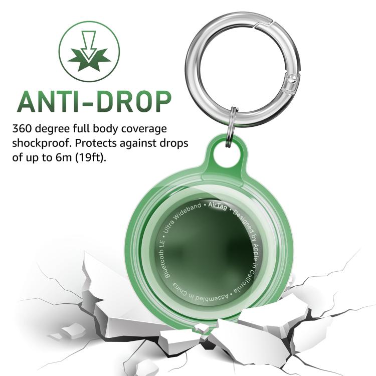 Confezione da 2 custodie protettive in TPU impermeabili a copertura totale con portachiavi XDcase, For AirTag 2nd Gen / 1st Gen