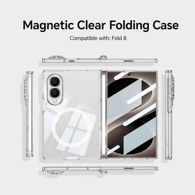 Custodia per telefono trasparente pieghevole magnetica GKK MagSafe, For Galaxy Z Fold8 5G, For Galaxy Z Fold8 Ultra 5G, For Samsung Galaxy Z Fold7 5G