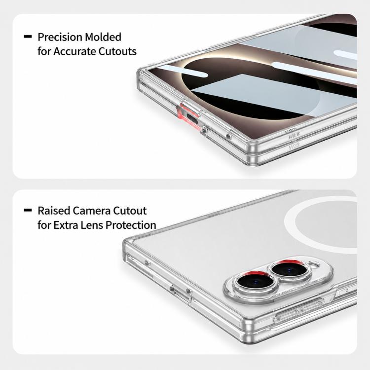 Custodia per telefono trasparente pieghevole magnetica GKK MagSafe, For Galaxy Z Fold8 5G, For Galaxy Z Fold8 Ultra 5G, For Samsung Galaxy Z Fold7 5G