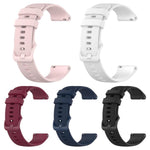 Confezione da 5 cinturini per orologio in silicone a tinta unita con motivo a quadri piccoli xDfin, 18mm, 20mm, 22mm