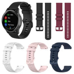 Confezione da 5 cinturini per orologio in silicone a tinta unita con motivo a quadri piccoli xDfin, 18mm, 20mm, 22mm
