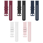 Confezione da 5 cinturini per orologio in silicone a tinta unita con motivo a quadri piccoli xDfin, 18mm, 20mm, 22mm