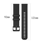 Confezione da 5 cinturini per orologio in silicone a tinta unita con motivo a quadri piccoli xDfin, 18mm, 20mm, 22mm