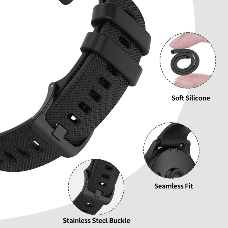 Confezione da 5 cinturini per orologio in silicone a tinta unita con motivo a quadri piccoli xDfin, 18mm, 20mm, 22mm