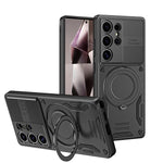 Custodia per telefono MagSafe 2 in 1 in TPU con supporto girevole, For Samsung Galaxy S26 Ultra 5G, For Samsung Galaxy S25 FE 5G, For Samsung Galaxy S24 Ultra 5G, For Samsung Galaxy S23 FE 5G