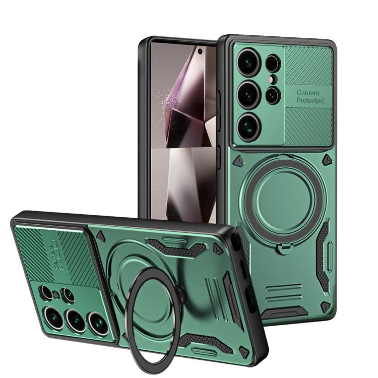 Custodia per telefono MagSafe 2 in 1 in TPU con supporto girevole, For Samsung Galaxy S26 Ultra 5G, For Samsung Galaxy S25 FE 5G, For Samsung Galaxy S24 Ultra 5G, For Samsung Galaxy S23 FE 5G