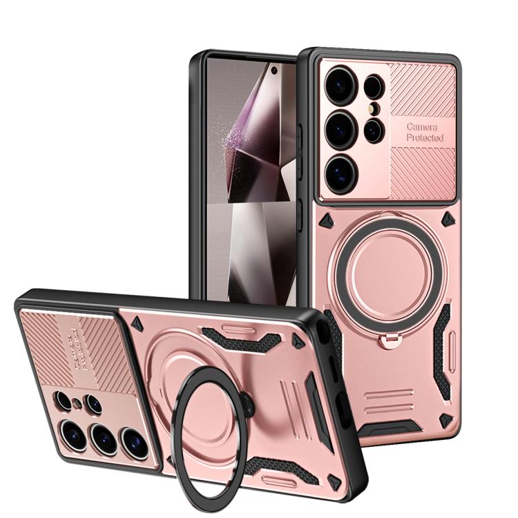 Custodia per telefono MagSafe 2 in 1 in TPU con supporto girevole, For Samsung Galaxy S26 Ultra 5G, For Samsung Galaxy S25 FE 5G, For Samsung Galaxy S24 Ultra 5G, For Samsung Galaxy S23 FE 5G