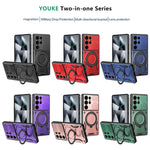 Custodia per telefono MagSafe 2 in 1 in TPU con supporto girevole, For Samsung Galaxy S26 Ultra 5G, For Samsung Galaxy S25 FE 5G, For Samsung Galaxy S24 Ultra 5G, For Samsung Galaxy S23 FE 5G