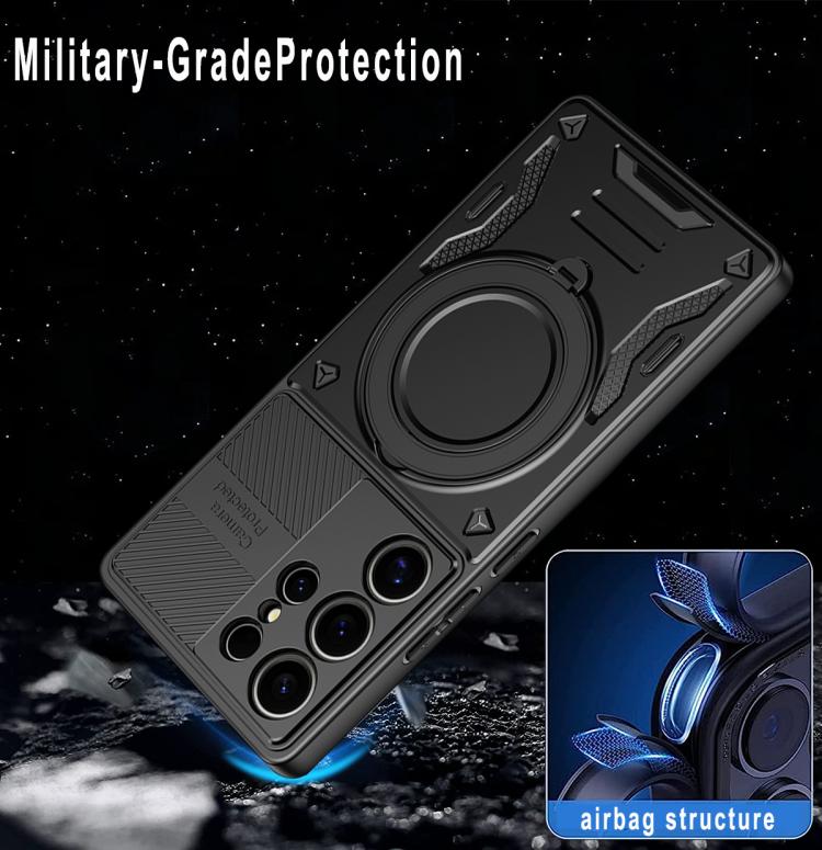 Custodia per telefono MagSafe 2 in 1 in TPU con supporto girevole, For Samsung Galaxy S26 Ultra 5G, For Samsung Galaxy S25 FE 5G, For Samsung Galaxy S24 Ultra 5G, For Samsung Galaxy S23 FE 5G