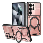 Custodia per telefono MagSafe 2 in 1 in TPU con supporto girevole, For Samsung Galaxy S26 Ultra 5G, For Samsung Galaxy S25 FE 5G, For Samsung Galaxy S24 Ultra 5G, For Samsung Galaxy S23 FE 5G