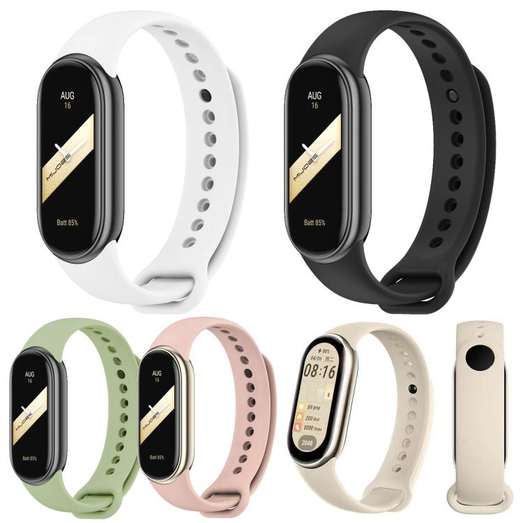 Confezione da 5 cinturini per orologio in silicone tinta unita con fibbia in metallo xDfind, For Xiaomi Smart Band 10 / 9 / 8