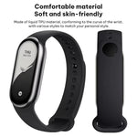 Confezione da 5 cinturini per orologio in silicone tinta unita con fibbia in metallo xDfind, For Xiaomi Smart Band 10 / 9 / 8