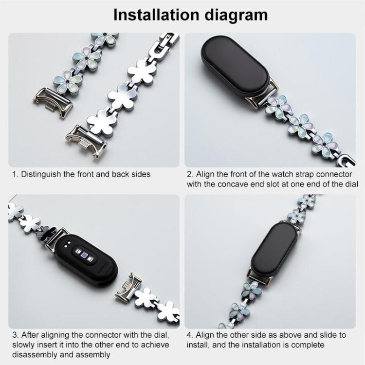 Confezione da 5 cinturini per orologio in metallo assortiti xDfind, For Xiaomi Smart Band 10 / 9 / 8