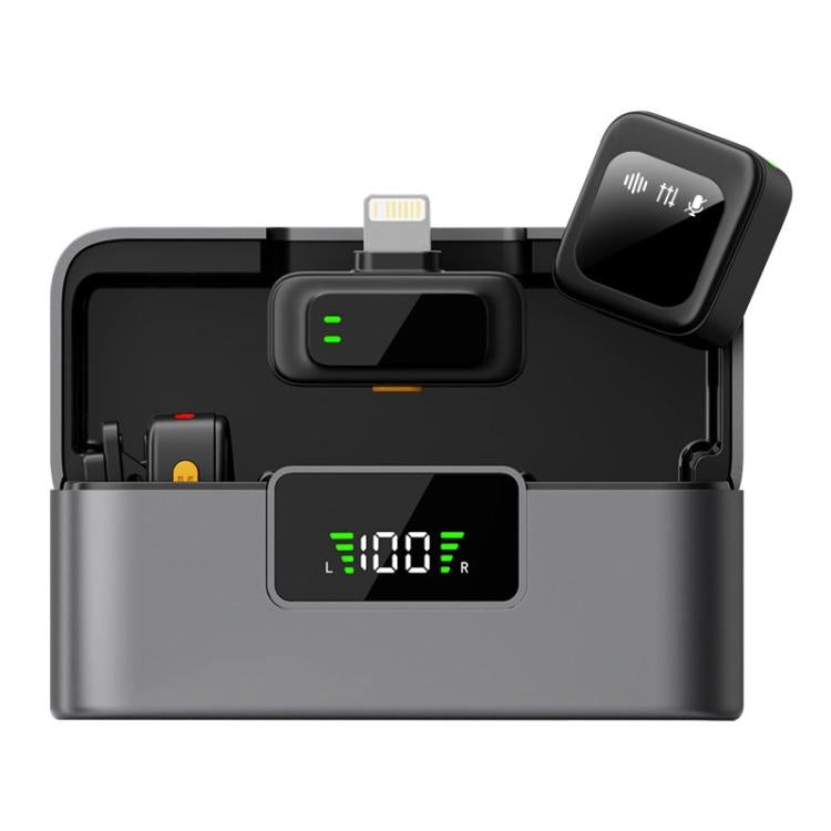 Microfono lavalier wireless Q18 2 in 1, Type-C Plug, 8 Pin Plug