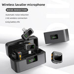 Microfono lavalier wireless Q18 2 in 1, Type-C Plug, 8 Pin Plug