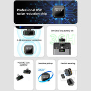 Microfono lavalier wireless Q18 2 in 1 Type-C e 8 Pin