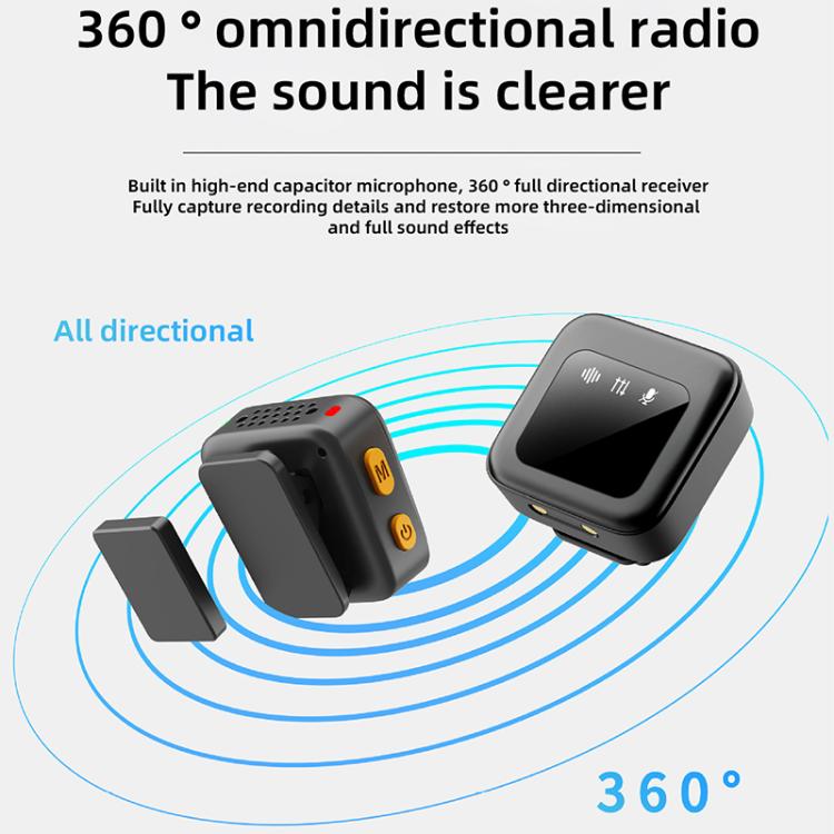 Microfono lavalier wireless Q18 2 in 1, Type-C Plug, 8 Pin Plug