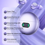 Auricolari wireless TWS Bluetooth 5.4 con riduzione intelligente del rumore Q61