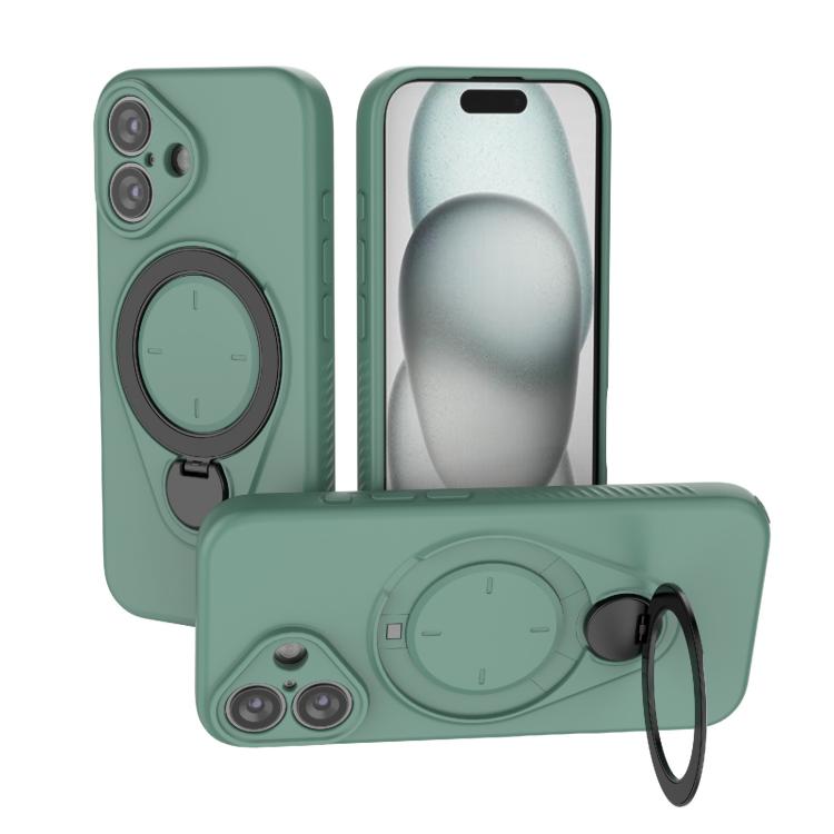 Custodia per telefono Ring Shield MagSafe in TPU con supporto girevole a 360 gradi, For iPhone 16 Pro Max, For iPhone 16 Pro, For iPhone 16 Plus, For iPhone 16