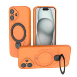Custodia per telefono Ring Shield MagSafe in TPU con supporto girevole a 360 gradi, For iPhone 16 Pro Max, For iPhone 16 Pro, For iPhone 16 Plus, For iPhone 16