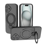Custodia per telefono Ring Shield MagSafe in TPU con supporto girevole a 360 gradi, For iPhone 16 Pro Max, For iPhone 16 Pro, For iPhone 16 Plus, For iPhone 16