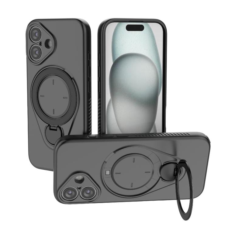 Custodia per telefono Ring Shield MagSafe in TPU con supporto girevole a 360 gradi, For iPhone 16 Pro Max, For iPhone 16 Pro, For iPhone 16 Plus, For iPhone 16