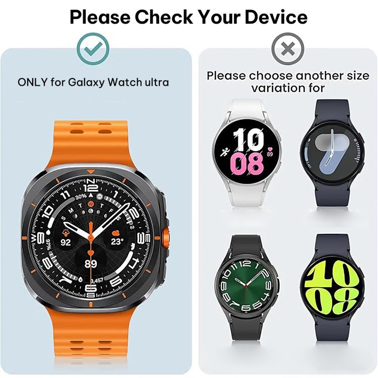 Copertura per orologio xDfind Scale Frame PC Hollow, For Samsung Galaxy Watch Ultra / Ultra 2025