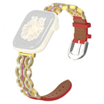 Cinturino per orologio xDfind ibrido in acciaio inossidabile con diamanti e vera pelle, For Apple Watch 42 / 44 / 45 / 46 / 49mm, For Apple Watch 38 / 40 / 41 / S11 42mm