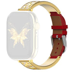 Cinturino per orologio xDfind Butterfly in acciaio inossidabile ibrido e vera pelle, For Apple Watch 42 / 44 / 45 / 46 / 49mm, For Apple Watch 38 / 40 / 41 / S11 42mm