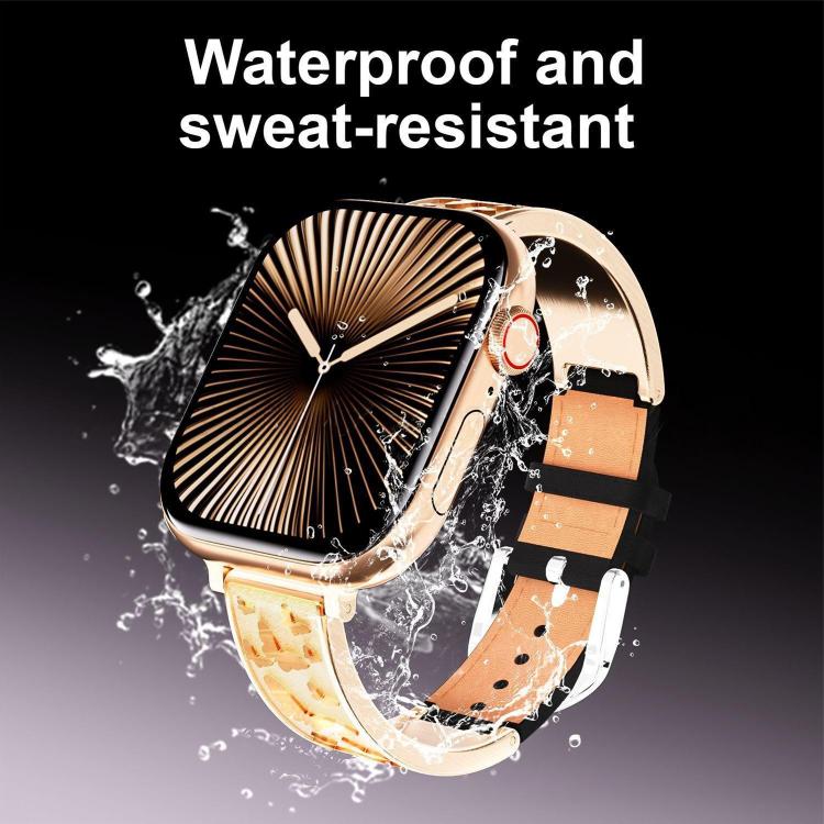 Cinturino per orologio xDfind Butterfly in acciaio inossidabile ibrido e vera pelle, For Apple Watch 42 / 44 / 45 / 46 / 49mm, For Apple Watch 38 / 40 / 41 / S11 42mm