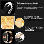 Cinturino per orologio xDfind Butterfly in acciaio inossidabile ibrido e vera pelle, For Apple Watch 42 / 44 / 45 / 46 / 49mm, For Apple Watch 38 / 40 / 41 / S11 42mm