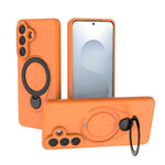 Custodia per telefono Ring Shield MagSafe in TPU con supporto girevole a 360 gradi, For Samsung Galaxy S26+ 5G, For Samsung Galaxy S26 Ultra 5G, For Samsung Galaxy S26 5G, For Samsung Galaxy S25 5G