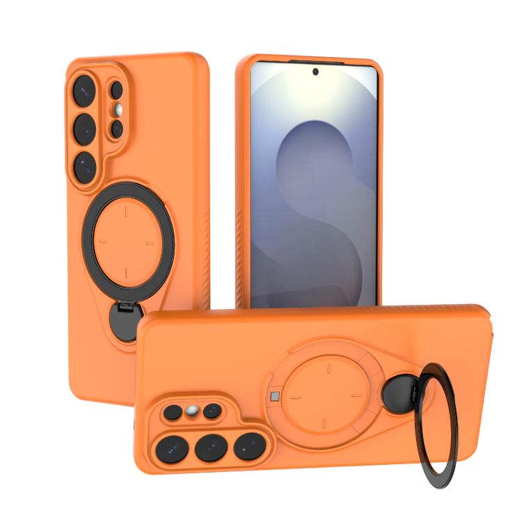 Custodia per telefono Ring Shield MagSafe in TPU con supporto girevole a 360 gradi, For Samsung Galaxy S26+ 5G, For Samsung Galaxy S26 Ultra 5G, For Samsung Galaxy S26 5G, For Samsung Galaxy S25 5G