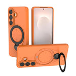 Custodia per telefono Ring Shield MagSafe in TPU con supporto girevole a 360 gradi, For Samsung Galaxy S26+ 5G, For Samsung Galaxy S26 Ultra 5G, For Samsung Galaxy S26 5G, For Samsung Galaxy S25 5G