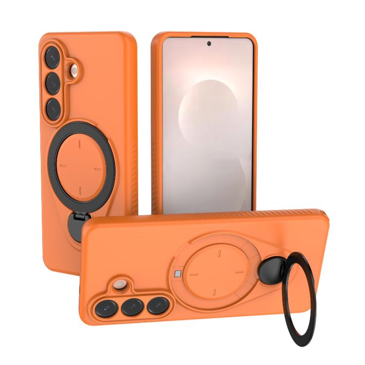 Custodia per telefono Ring Shield MagSafe in TPU con supporto girevole a 360 gradi, For Samsung Galaxy S26+ 5G, For Samsung Galaxy S26 Ultra 5G, For Samsung Galaxy S26 5G, For Samsung Galaxy S25 5G