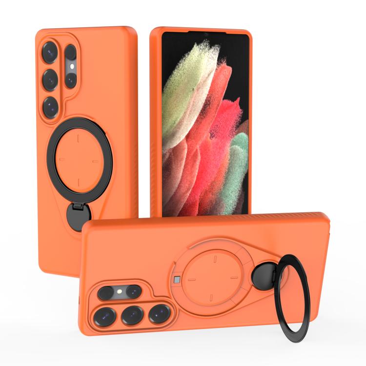 Custodia per telefono Ring Shield MagSafe in TPU con supporto girevole a 360 gradi, For Samsung Galaxy S25 Ultra 5G, For Samsung Galaxy S24 Ultra 5G, For Samsung Galaxy S24 5G, For Samsung Galaxy S23 Ultra 5G