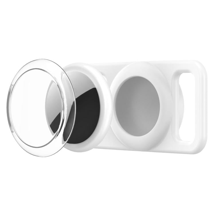 xDfind - Copertura trasparente in PC per localizzatore per collare per animali domestici in silicone., For AirTag 2nd Gen / AirTag 1st Gen